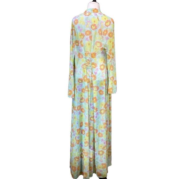Savage X Fenty free spirt floral full length robe retro 60’s inspired boho - Picture 8 of 11
